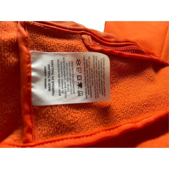 Nike Mens Orange Long Sleeve Fleece Thermal Fit Full Zip Track Jacket 2XL - Picture 4 of 8